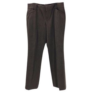 Dkny Brown Tauper Wider Leg Loose Fit Dress Pants 12